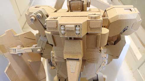 100％ ダンボール のみ ガンダムUC ジェスタ 制作 フル稼働 ダンボール作家