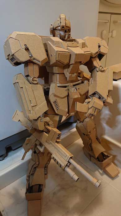 100％ ダンボール のみ ガンダムUC ジェスタ 制作 フル稼働 ダンボール作家