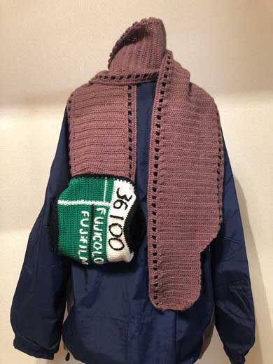 富士フイルム 好き フィルム 編み物 フジカラー 100 マフラー 自作