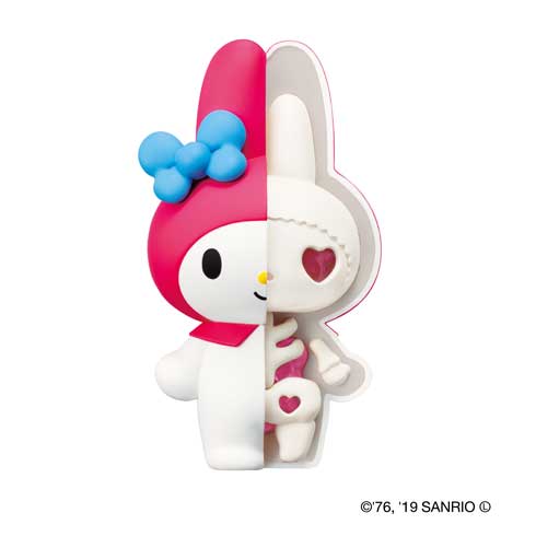 ハローキティ マイメロディ 丸見え 骨 筋肉 スケルトン KAITAI FANTASY カイタイファンタジー 解剖模型 フィギュア