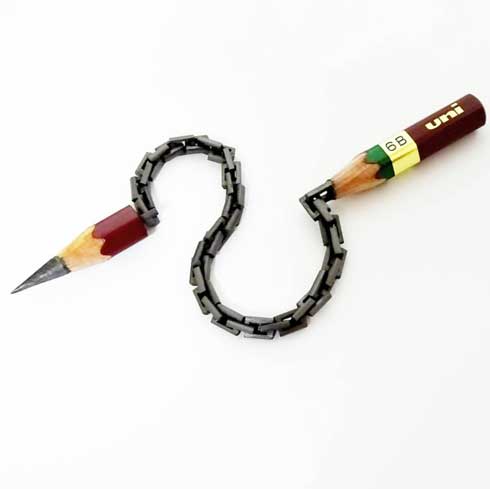 鉛筆彫刻 シロイ AtoZ 芯 アルファベット アート