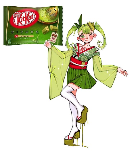 食べ物を擬人化したイラスト