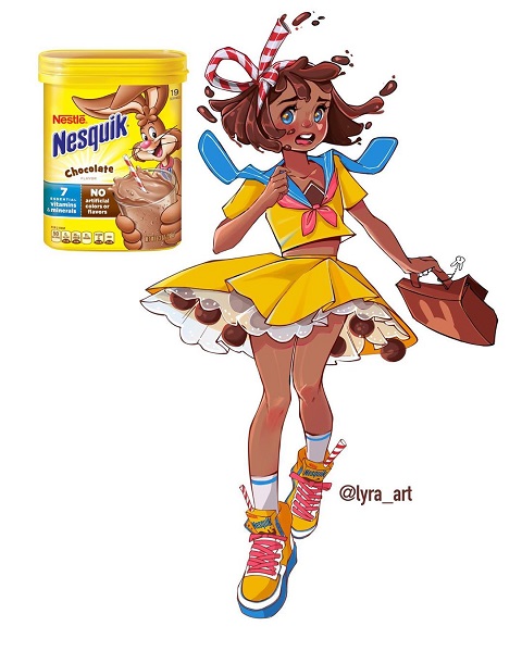 食べ物を擬人化したイラスト
