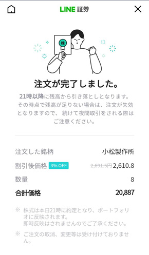 3%割引対象の株だったらしい