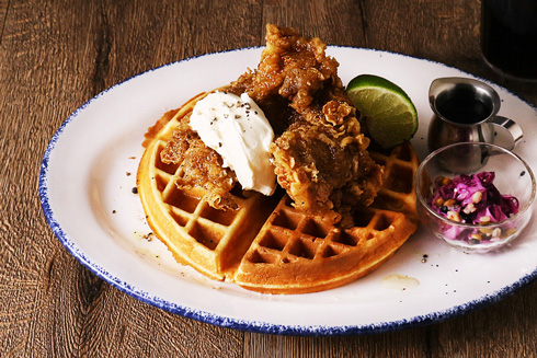 ソルティライムサワークリームワッフルチキン