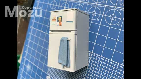 こびとの秘密基地 ミニチュア 手作り Mozu 部屋 コンセント 壁 展覧会