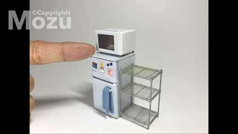 こびとの秘密基地 ミニチュア 手作り Mozu 部屋 コンセント 壁 展覧会