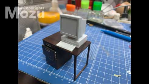 こびとの秘密基地 ミニチュア 手作り Mozu 部屋 コンセント 壁 展覧会