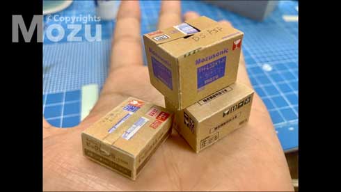 こびとの秘密基地 ミニチュア 手作り Mozu 部屋 コンセント 壁 展覧会