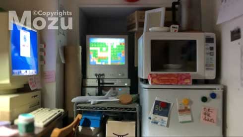 こびとの秘密基地 ミニチュア 手作り Mozu 部屋 コンセント 壁 展覧会