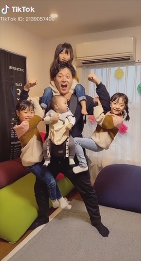 エハラマサヒロ 子ども コアラチャレンジ 大家族 TikTok 娘 息子 パパ Instagram