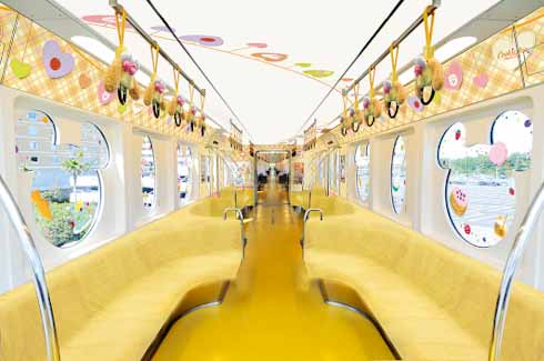 東京 ディズニーランド ダッフィー フレンズ クッキー アン リゾートライン モノレール 座席 つり革 フリーきっぷ リゾートゲートウェイ ステーション