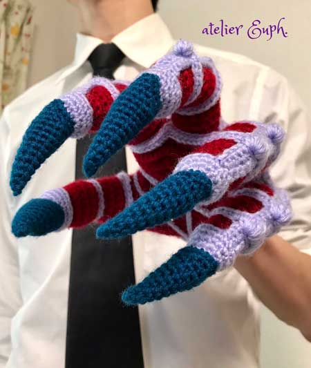 鬼の手 手袋 編み物 自作 ハンドメイド 地獄先生 ぬ〜べ〜