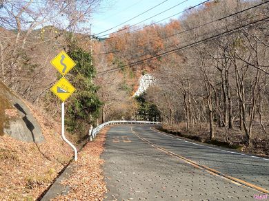 ゲートの外側は2車線道路