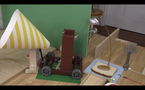 This machine makes a sandwich and feeds it to me