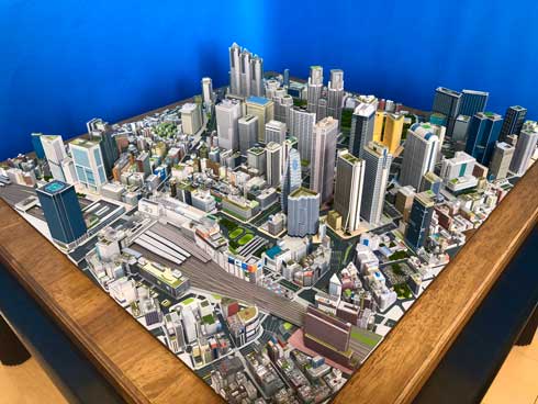 新宿都市模型 製作期間4年 紙 新宿 模型 自作 ペーパークラフト トシ
