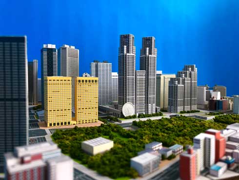 新宿都市模型 製作期間4年 紙 新宿 模型 自作 ペーパークラフト トシ