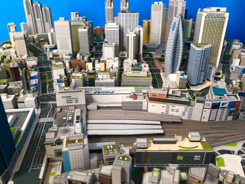 新宿都市模型 製作期間4年 紙 新宿 模型 自作 ペーパークラフト トシ