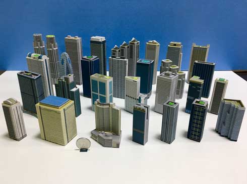 新宿都市模型 製作期間4年 紙 新宿 模型 自作 ペーパークラフト トシ