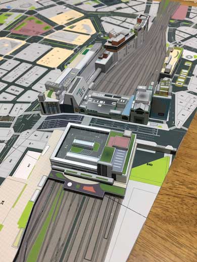 新宿都市模型 製作期間4年 紙 新宿 模型 自作 ペーパークラフト トシ
