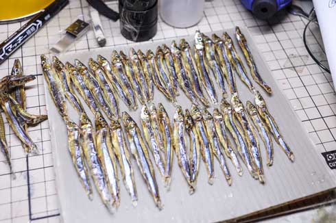 小魚 脳 4匹 接続 SF 設定 SSD型 USBメモリ ハンドメイド レジン