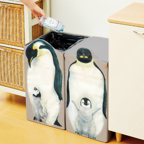 コウテイペンギン親子と暮らす収納ボックス
