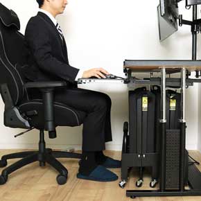 バウヒュッテ デスク下 ベッド BHB-590F コンパクト 収納 折り畳み 仮眠 ベッド