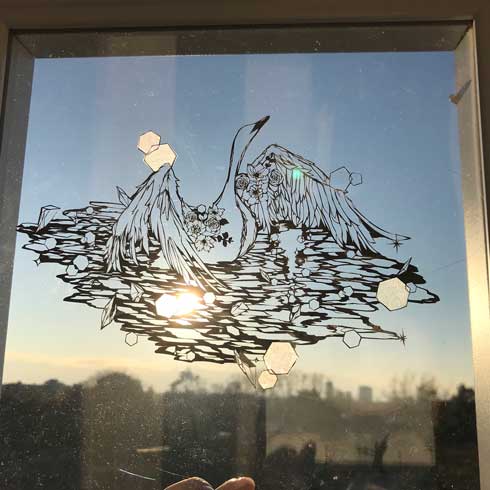 紅葉 葉っぱ 和歌 切り絵 作品 学生 修学旅行 秋 久保田万太郎 俳句 文字 金平糖