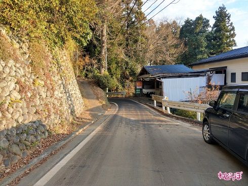 交差点から約1キロ。この先は「山」に