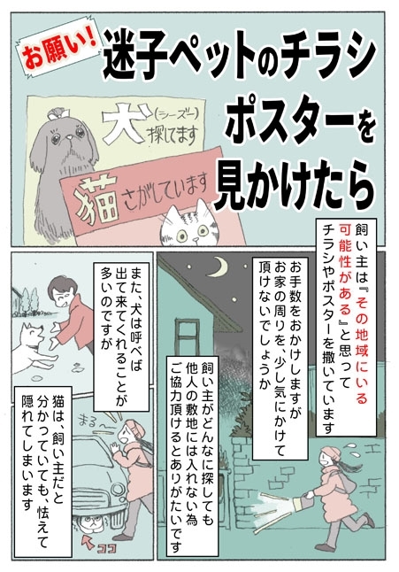 迷子ペットのポスターを見かけたら