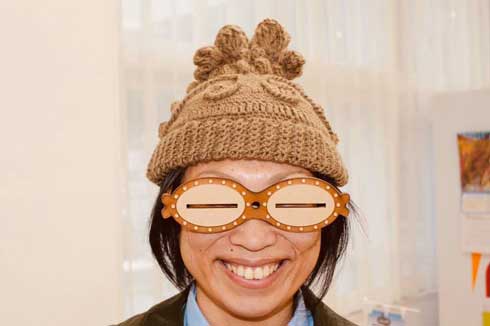 手編み 遮光器 土偶 ニット帽 帽子 小牧野遺跡 小牧野館 完売 人気