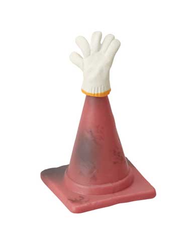 ボロボロパイロン 三角コーン カプセルトイ ミニチュア エポック社