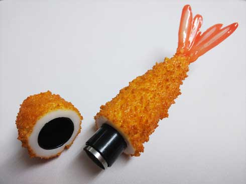 食品サンプル ながお食研 アスパラベーコン 印鑑カバー シヤチハタ