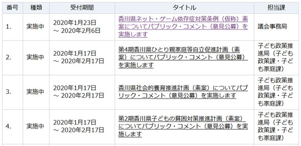 香川県 ネット・ゲーム依存症対策条例 秋山議員