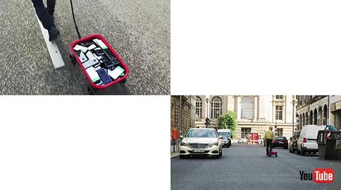 99台のスマホを運ぶ謎の男性 Googleマップで仮想交通渋滞を作り出す動画が話題