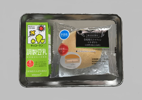 豆乳と菓子パン