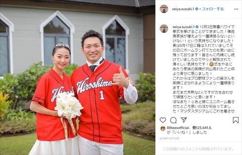 鈴木誠也 広島カープ サイン 転売 プロ野球 メルカリ 侍ジャパン インスタ 畠山愛理
