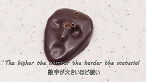 額に穴が空いたチョコ