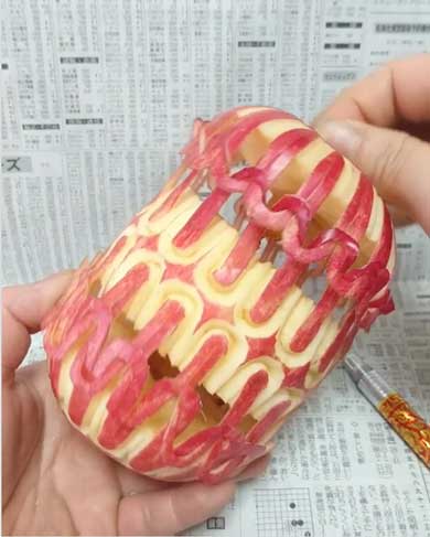 カボチャ カービング 彫刻 チェーン 鎖 gaku 作品