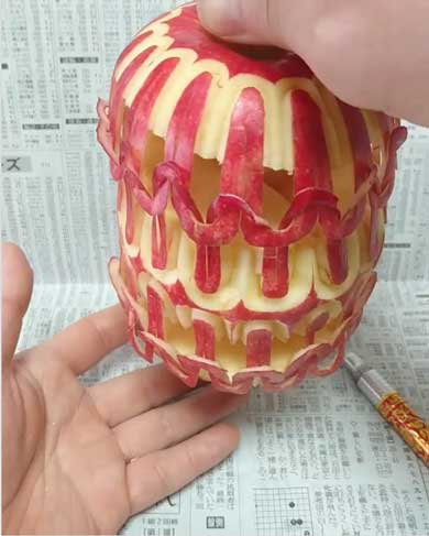 カボチャ カービング 彫刻 チェーン 鎖 gaku 作品