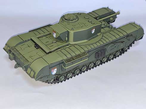 フラッシュ撮影 CGアニメ 見た目 戦車 模型 プラモデル アニメ塗り ガルパン チャーチル