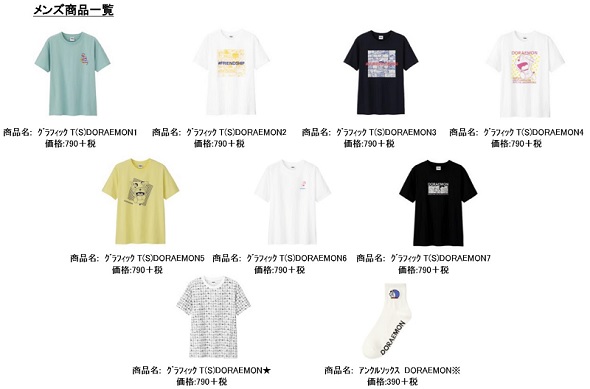 （「GU + ASOKO de ドラえもん」のスペシャルコレクション）