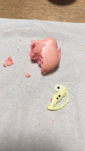 顔がくずれたヤドンマカロン