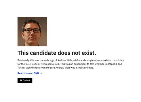 実在しない米選挙候補者に認証済みバッジ　休暇中の高校生による暇つぶしだった