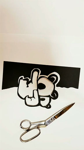 コアラの紙切りが完成