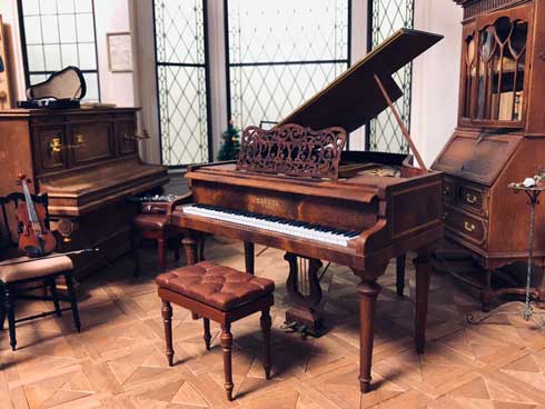 ヒナぞー 1/12サイズ ミニチュア 制作 ドールハウス ピアノ 家具 作品