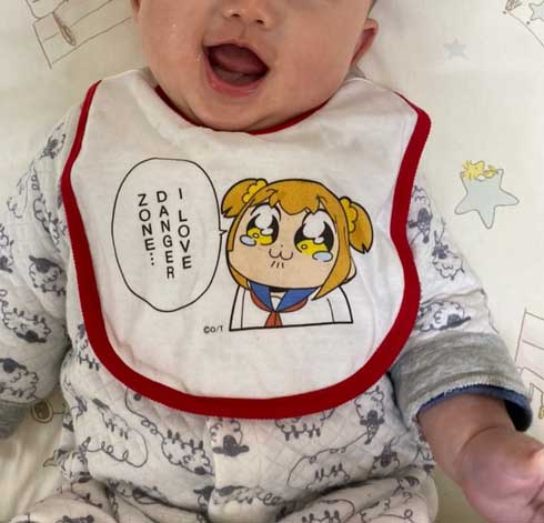 ポプテピピック 赤ちゃん用 よだれかけ 第2弾 わたし無罪でちゅ