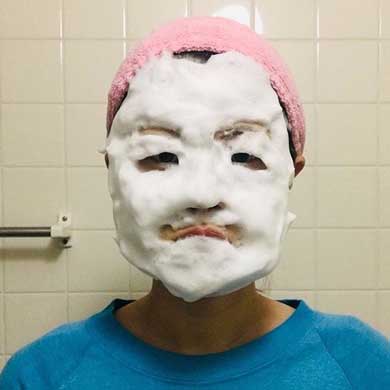 洗顔ものまね 泡 有名人 顔マネ 杉浦由梨 藤田ニコル 千原ジュニア