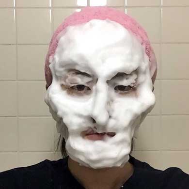 洗顔ものまね 泡 有名人 顔マネ 杉浦由梨 藤田ニコル 千原ジュニア