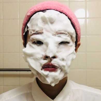 洗顔ものまね 泡 有名人 顔マネ 杉浦由梨 藤田ニコル 千原ジュニア